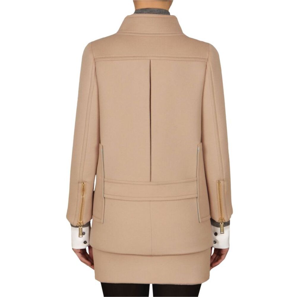 Dsquared2 Womens Wool Zip-Up High Neck Liverpool Jacket US 6 Beige IT 42 - NWT - Picture 3 of 5